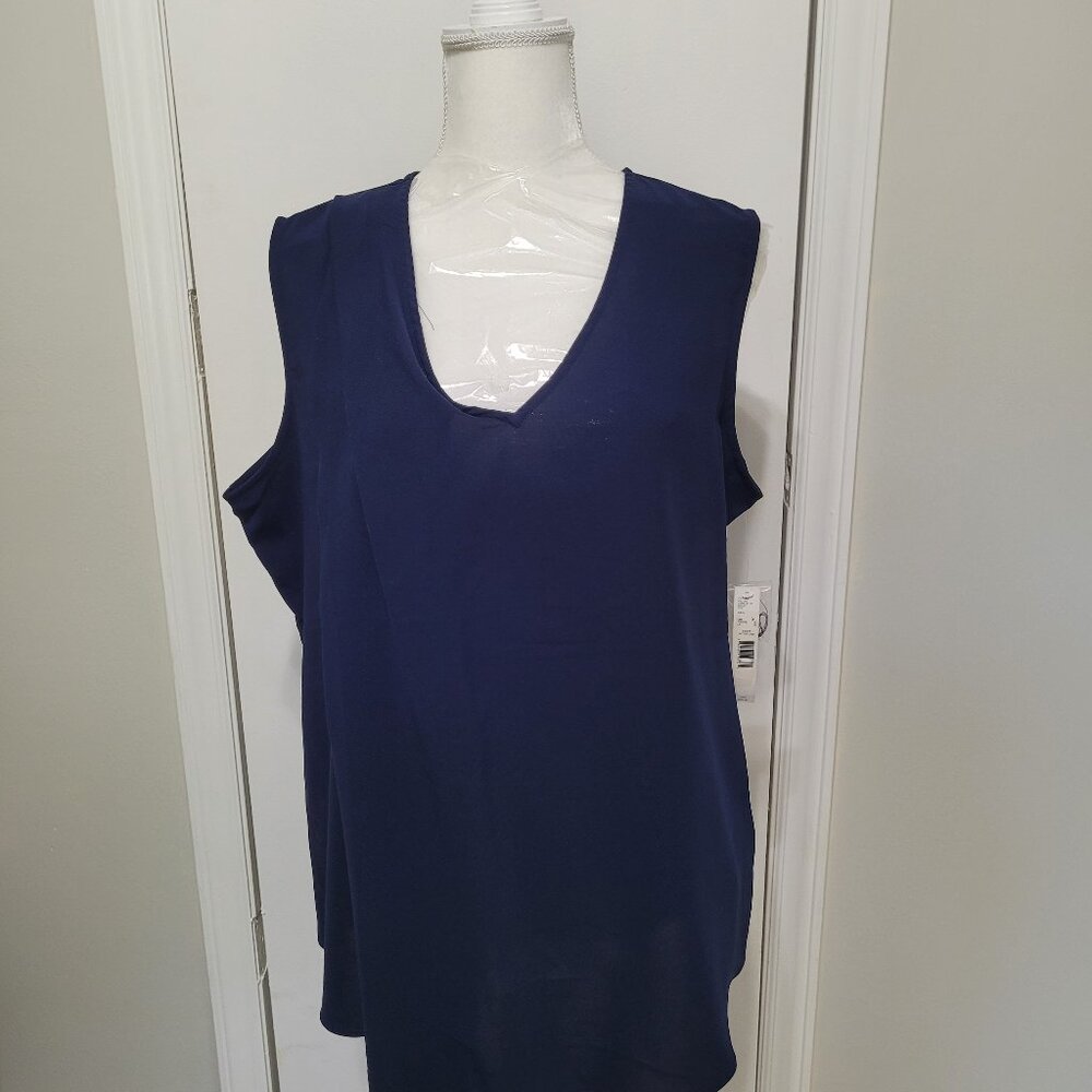 Alex Marie Asymmetrical Sleeveless Blouse